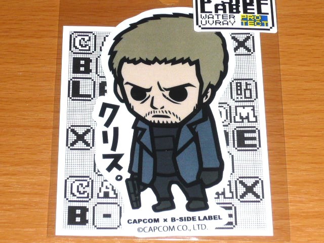 ◆バイオハザード ステッカー◆クリス デフォルメ◆B-SIDE LABEL◆カプコン◆拍卖
