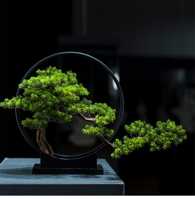 PYD2121★人工盆栽 プラスチック シミュョン植物鉢植え 人工観葉植物レーイクグリーン 鉢付きシ 造花 偽物 松盆栽 フェ拍卖