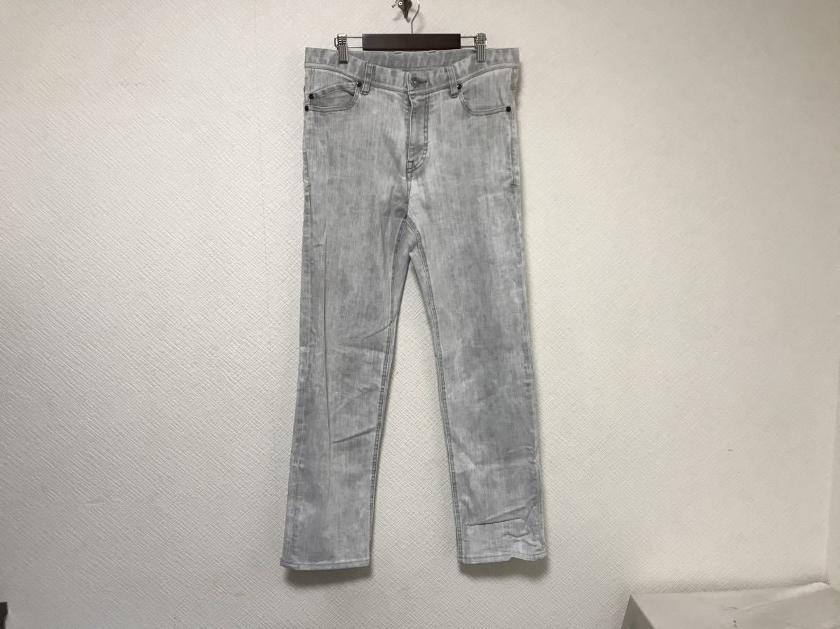 美品本物インターメッツォINTERMEZZOコットンストレッチスキニーデニムパンツサーフミリタリービジネススーツゴルフメンズグレー柄78M拍卖