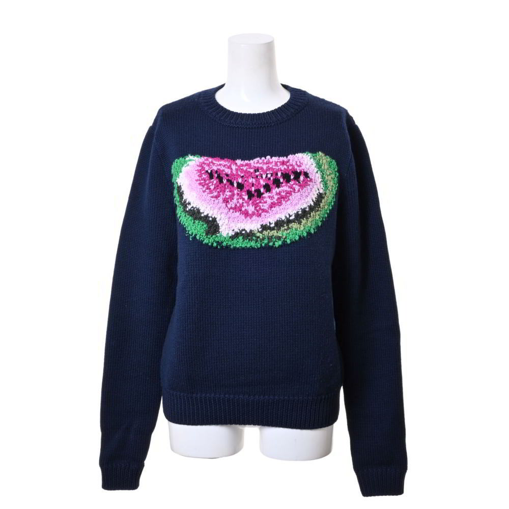 J.W.ANDERSON ウォーターメロン プルオーバー ウール ニット XS ネイビー J.W.アンダーソン KL4BKLPC15拍卖