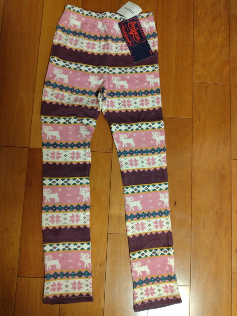 新品・タグ付き■ Bobson スパッツ 130 ■定価2149円(税込)■キムラタン■雪の結晶 トナカイ柄拍卖