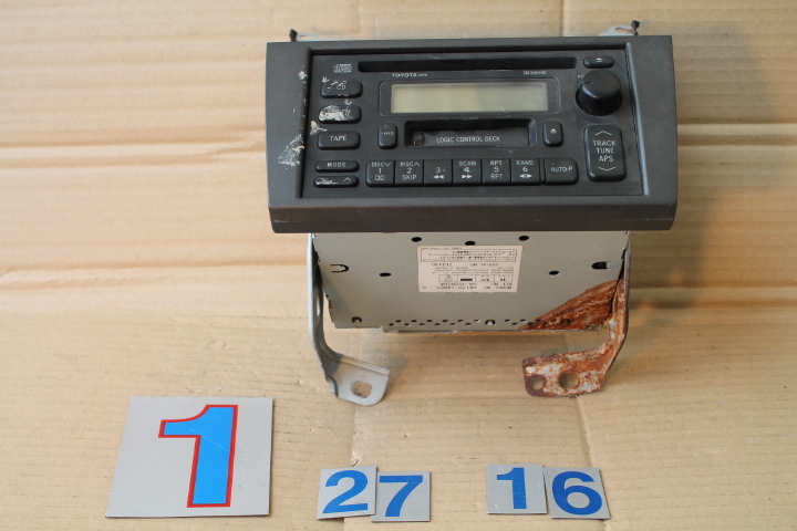 KL-557-1 ☆トヨタ純正 TOYOTA アリスト CD カセットプレーヤーデッキ MODEL 86120-14860 CQ-JS0650A Matsushita拍卖