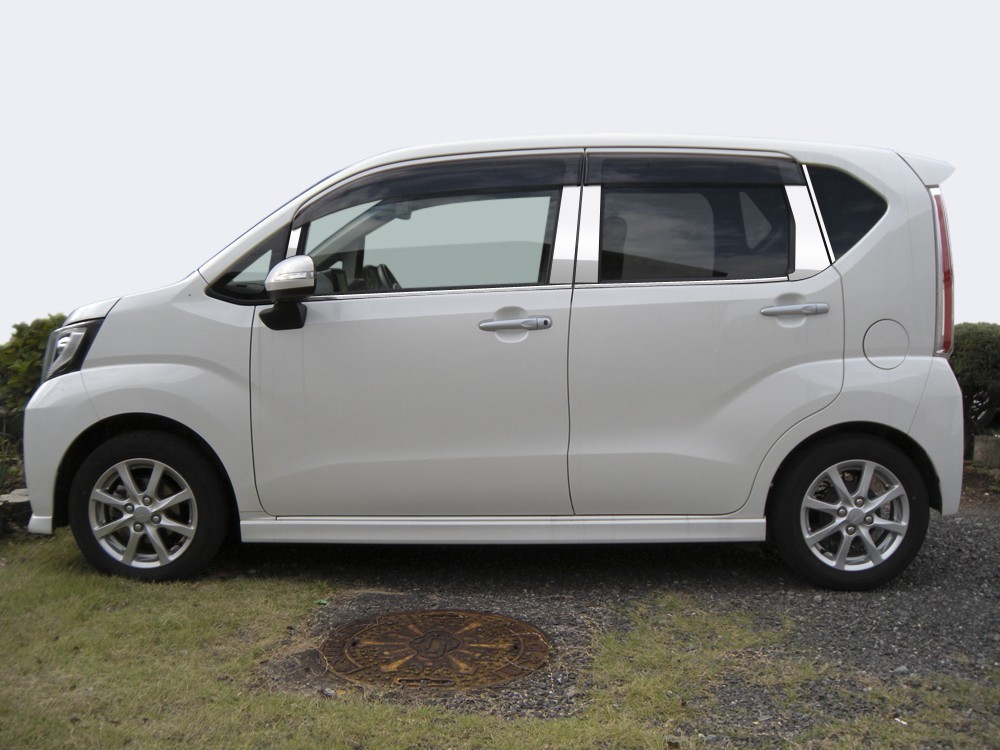 LA150 ムーブ ステンレス ドアモール 送料無料 鏡面HYPER カーパーツ拍卖