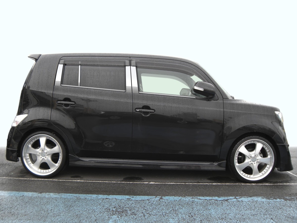 QNC bB ステンレス ドアモール 送料無料 鏡面HYPER ブラック カーパーツ拍卖