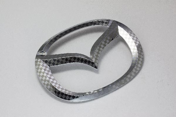 ファサネイトエンブレム 市松模様風 MJ23 AZ-ワゴン セット クローム カーパーツ 純正 メッキ拍卖