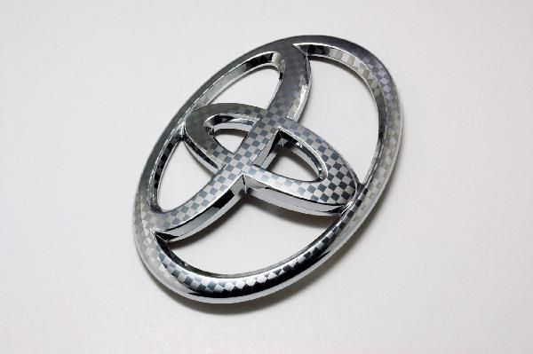 ファサネイトエンブレム 市松模様風 20系 アルファード( 前期) セット クローム カーパーツ 純正 メッキ拍卖