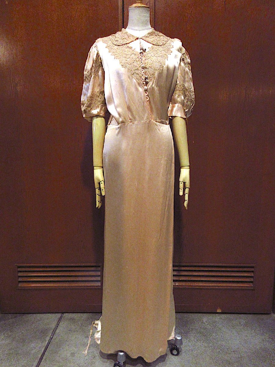 ビンテージ~20's●レース付きヴィクトリアンワンピースピンク●231124m2-w-ssdrsドレスアンティークレディース古着拍卖