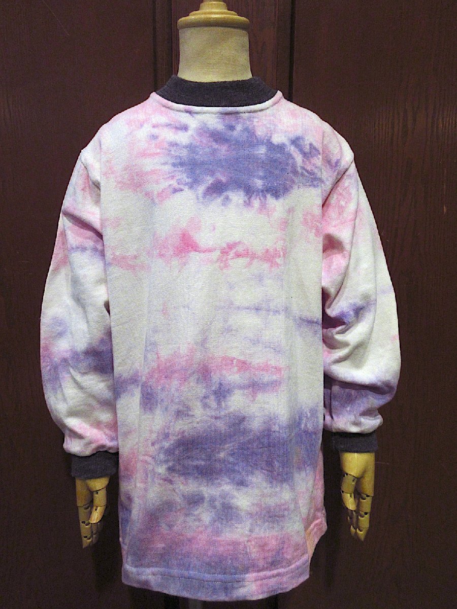 ビンテージ80's●キッズタイダイロングスリーブTシャツsize 6●231129c4-k-lstsh 1980s子供服デッドストックリンガートップス拍卖