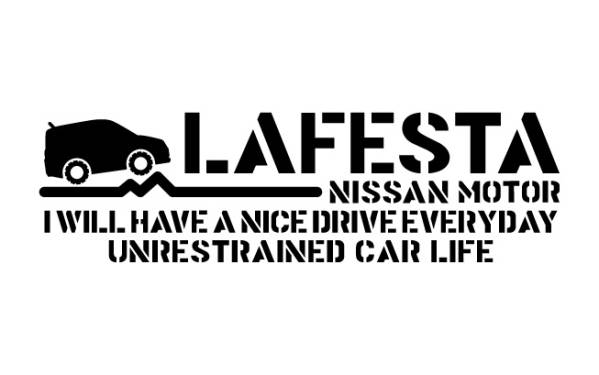 ステンシルステッカー『ラフェスタで行こう!!』日産☆世田谷ベース☆アウトドア拍卖