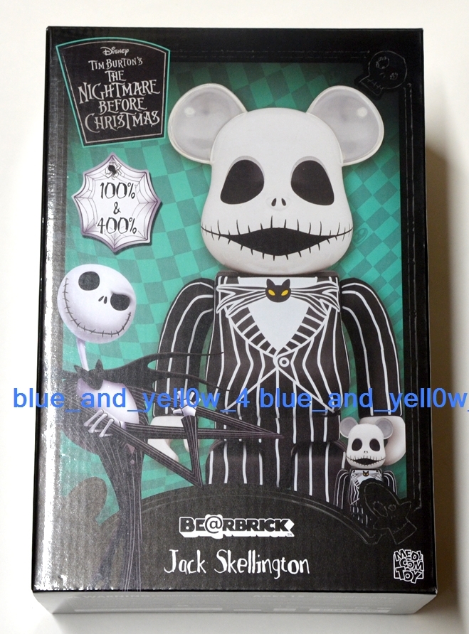 ■新品 国内正規品 BE@RBRICK Jack Skellington 100% & 400% ジャック ナイトメア ビフォア クリスマス Nightmare Before Christmas拍卖