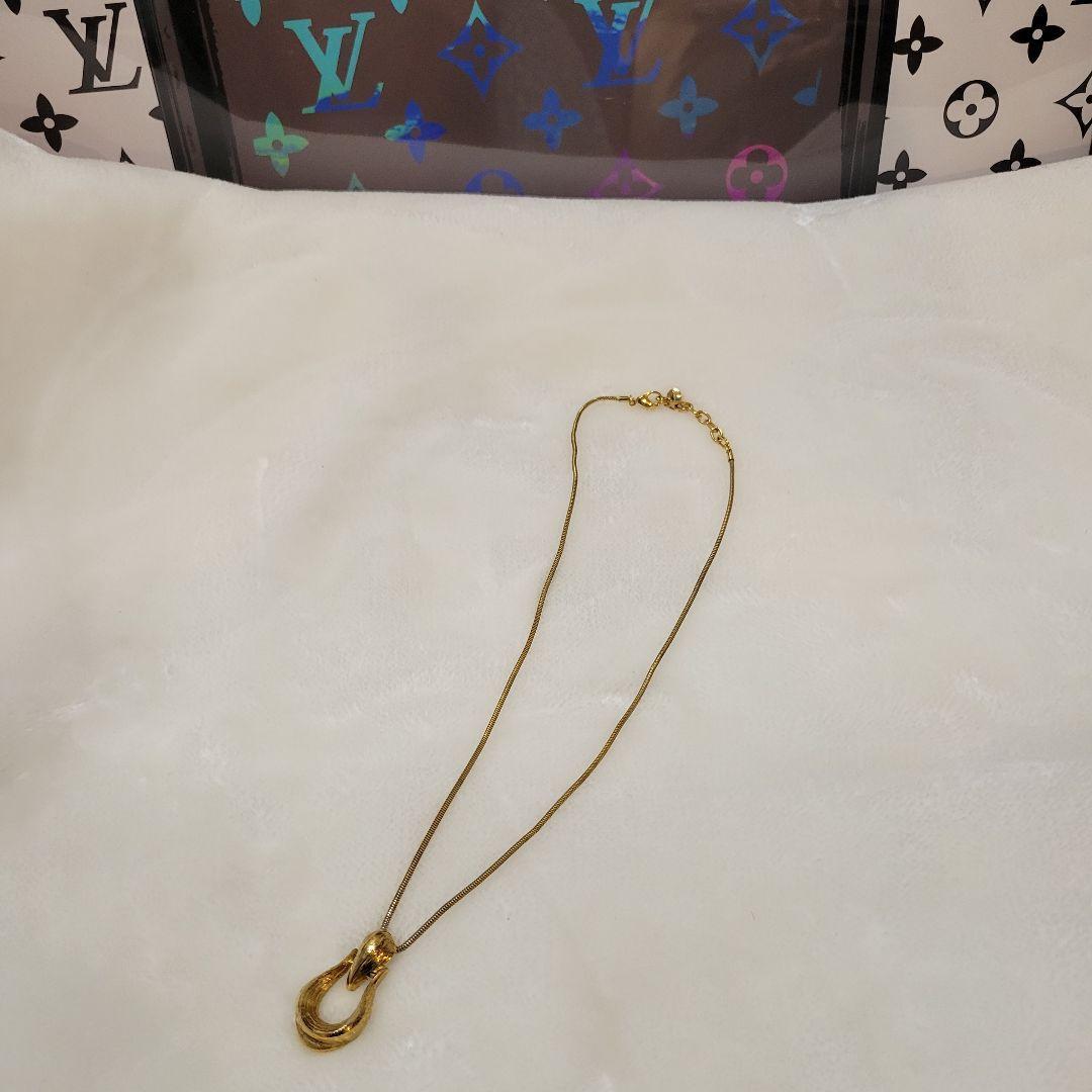 ジャンルイシェレル ゴールド 大きめ ハープ ネックレス ペンダント拍卖