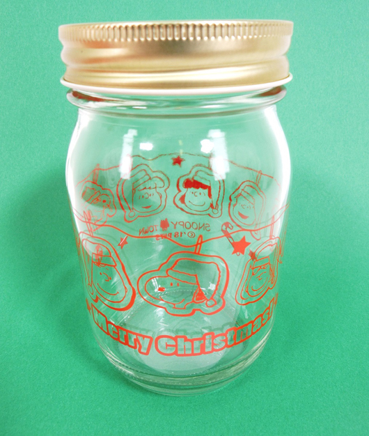 ★スヌーピー★スヌーピータウン限定★クリスマス2018★「CHRISTMAS ORNAMENTS」★ふた付きガラスびん★限定200拍卖