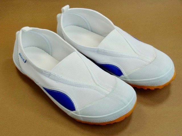 送料無料 教育シューズ A エース MR2 23.0cm 青 白 上履き スリッポン 幼稚園 保育園 屋内履き 上靴 幅広 外反母趾予防 男女兼用拍卖