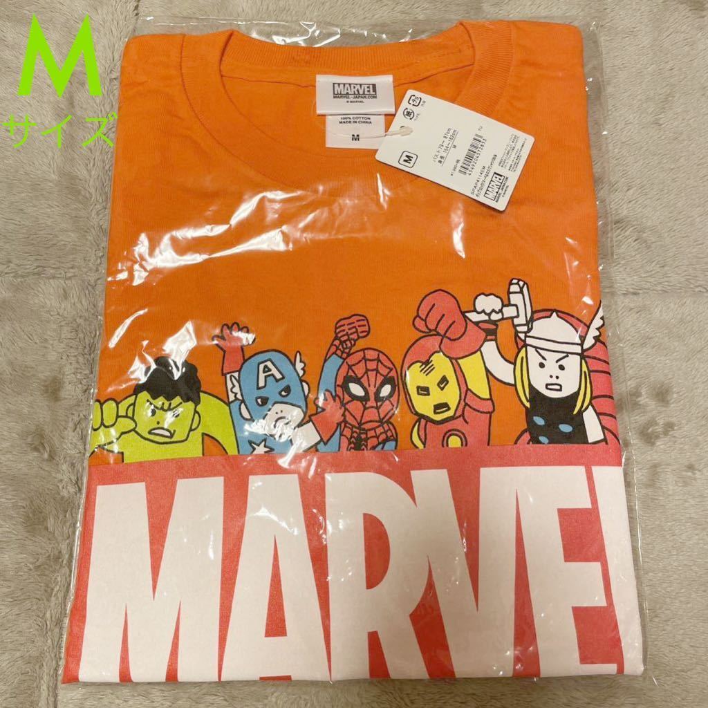 MARVEL ポップコミック マーベルロゴ Tシャツ M オレンジ 新品拍卖