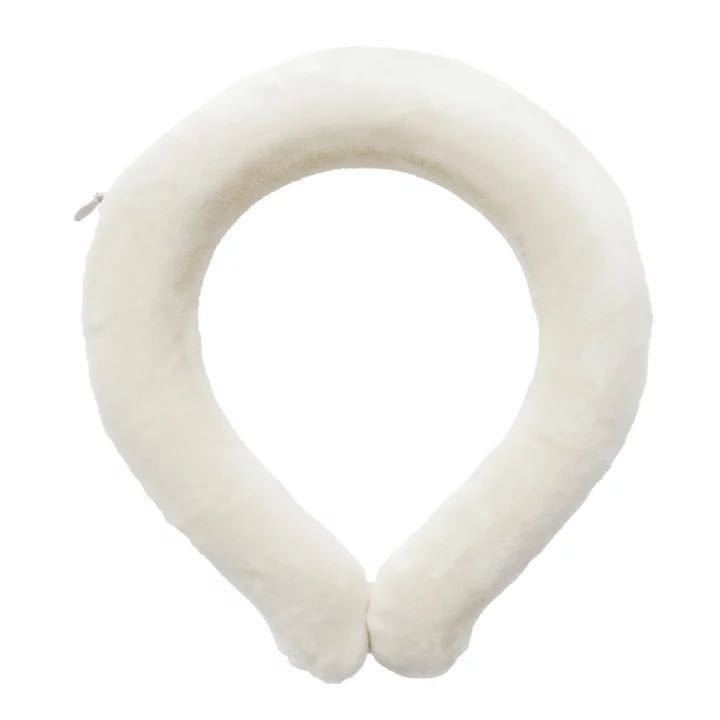 L サイズ 新品 10秒 ホワイト ホット ネックリング ネックウォーマー 防寒 節電 冷え 寒さ対策 メンズ 男 女 プレゼント クリスマス ペア拍卖