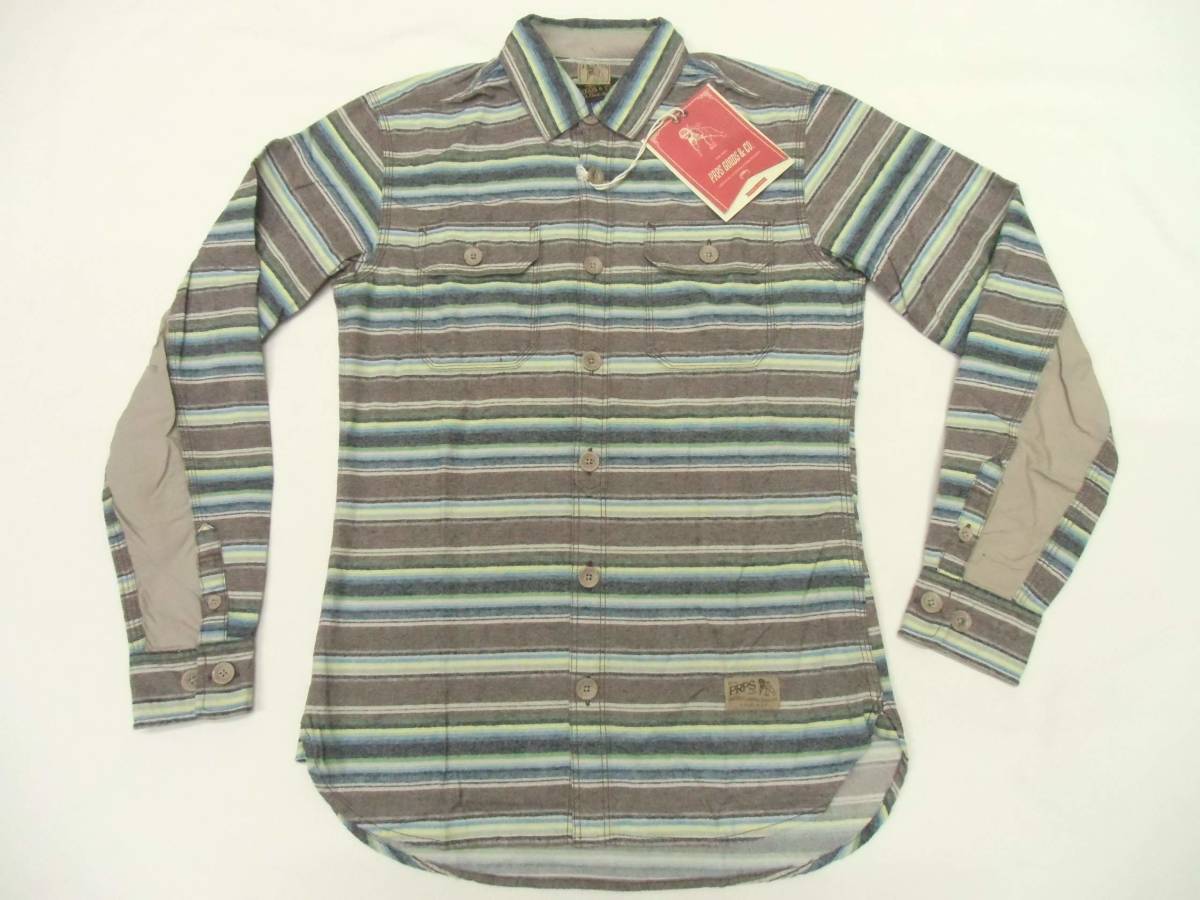 新品 PRPS ピーアールピーエス GOODS & CO. ボーダーシャツ 長袖 M拍卖