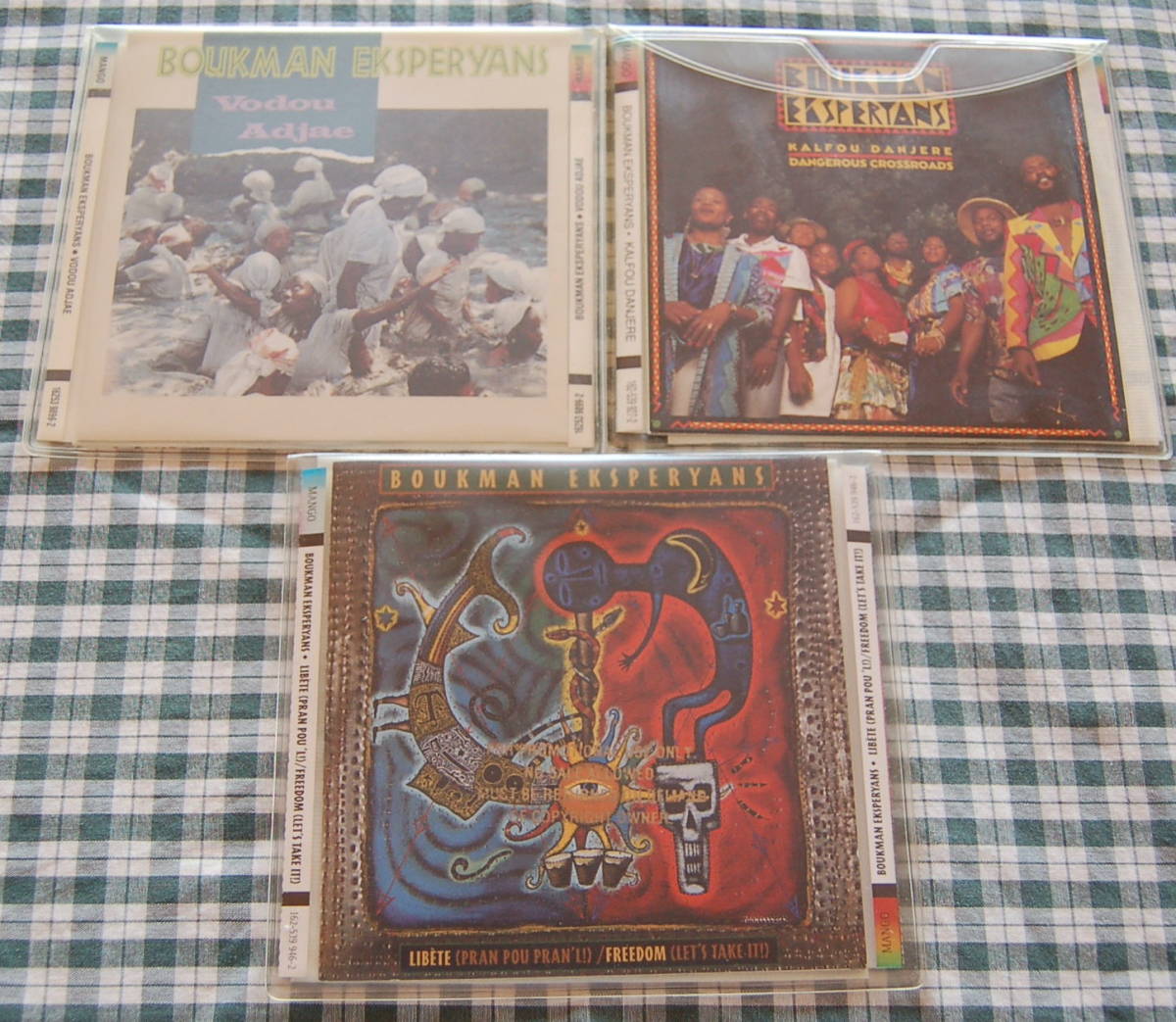 名バンド【送料無料】ハイチ Boukman Eksperyans【1991Vodou Adjae, 1992Kalfou Danjere, 1995Libete (Pran Pou'l!)】3枚まとめて中古美品拍卖