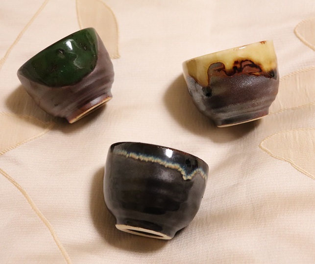 未使用品!3個セット! 猪口 お猪口 おちょこ ぐい呑み 酒器 高さ約4.3cm拍卖