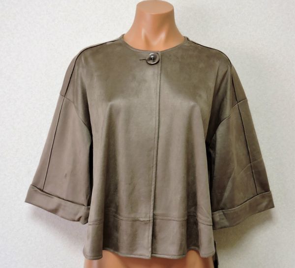 ☆【新品】COKETT コケットコレクション スエード7分袖ジャケット ボレロ M~L拍卖