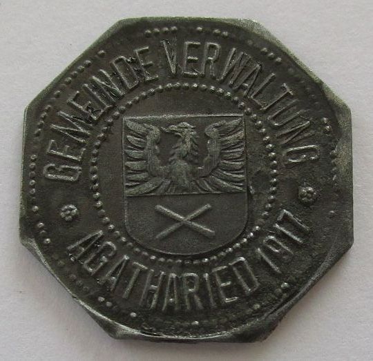 ドイツ アガタリート ハウスハム 5ペニヒ 1917年 亜鉛貨 硬貨 ノートゲルト拍卖
