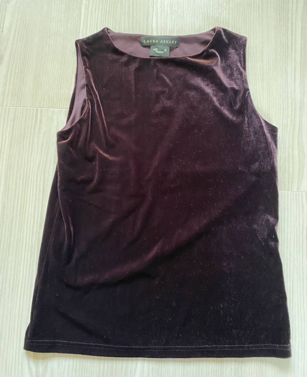 ローラアシュレイ ベロアノースリーブ拍卖