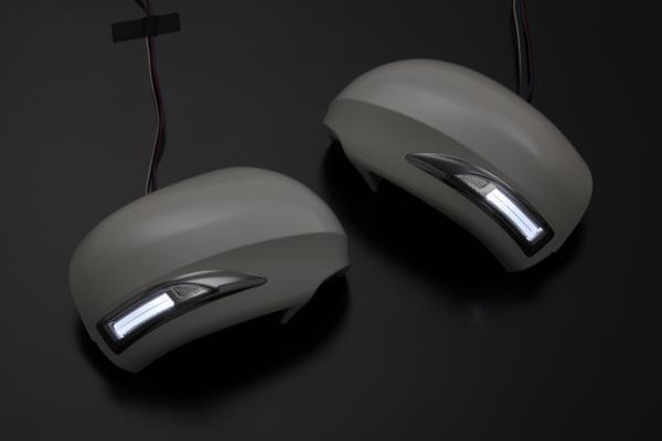 200系 クラウン マジェスタ LEDウインカーミラー フット 未塗装/ポジション白光 ドアミラー カバー交換 在庫処分特価拍卖