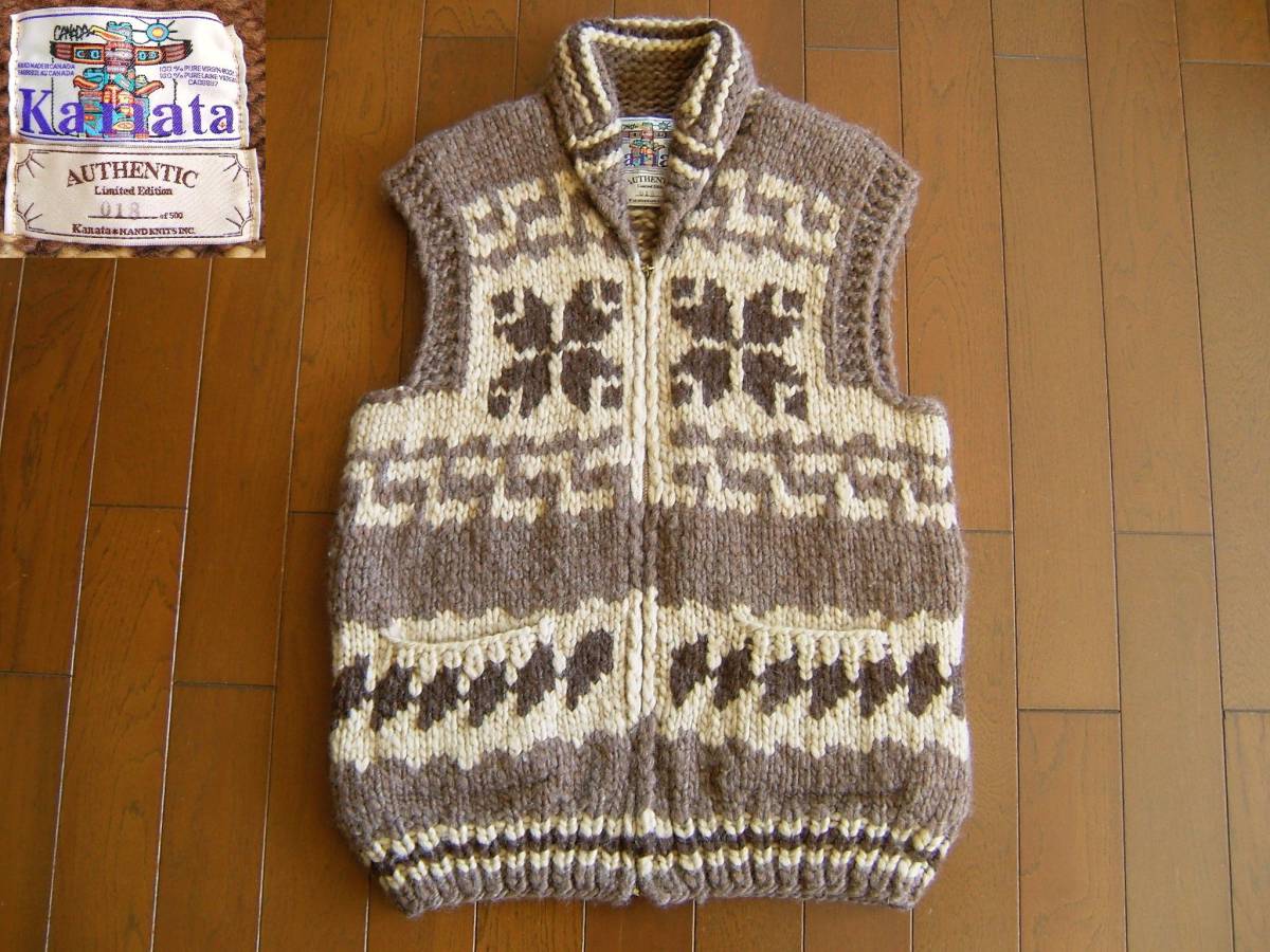 カナタ KANATA カナダ製 AUTHENTIC Limited Edition カウチンセーターベスト拍卖