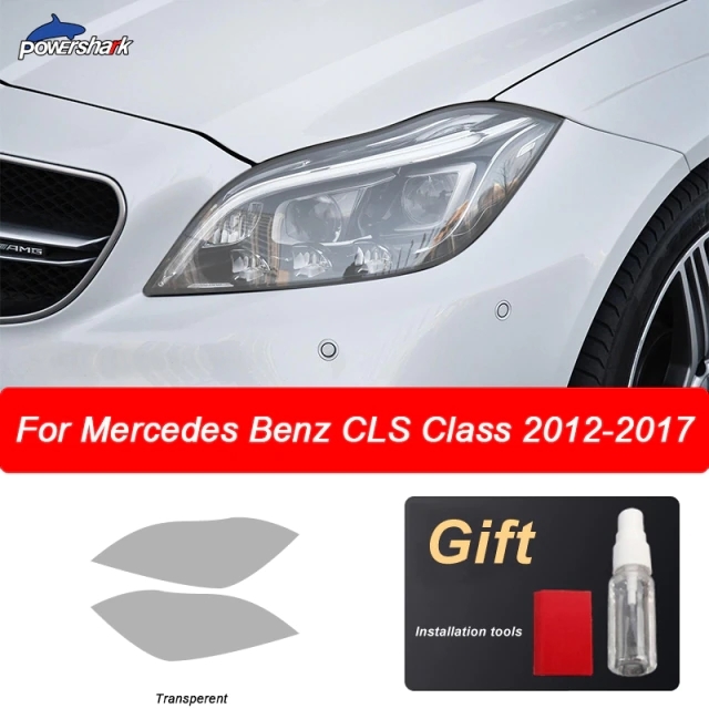 CLS W218 2012-2017用 クリア色です 車のヘッドライト用の透明な保護フィルム,メルセデスベンツclsクラスw218 amg用の拍卖