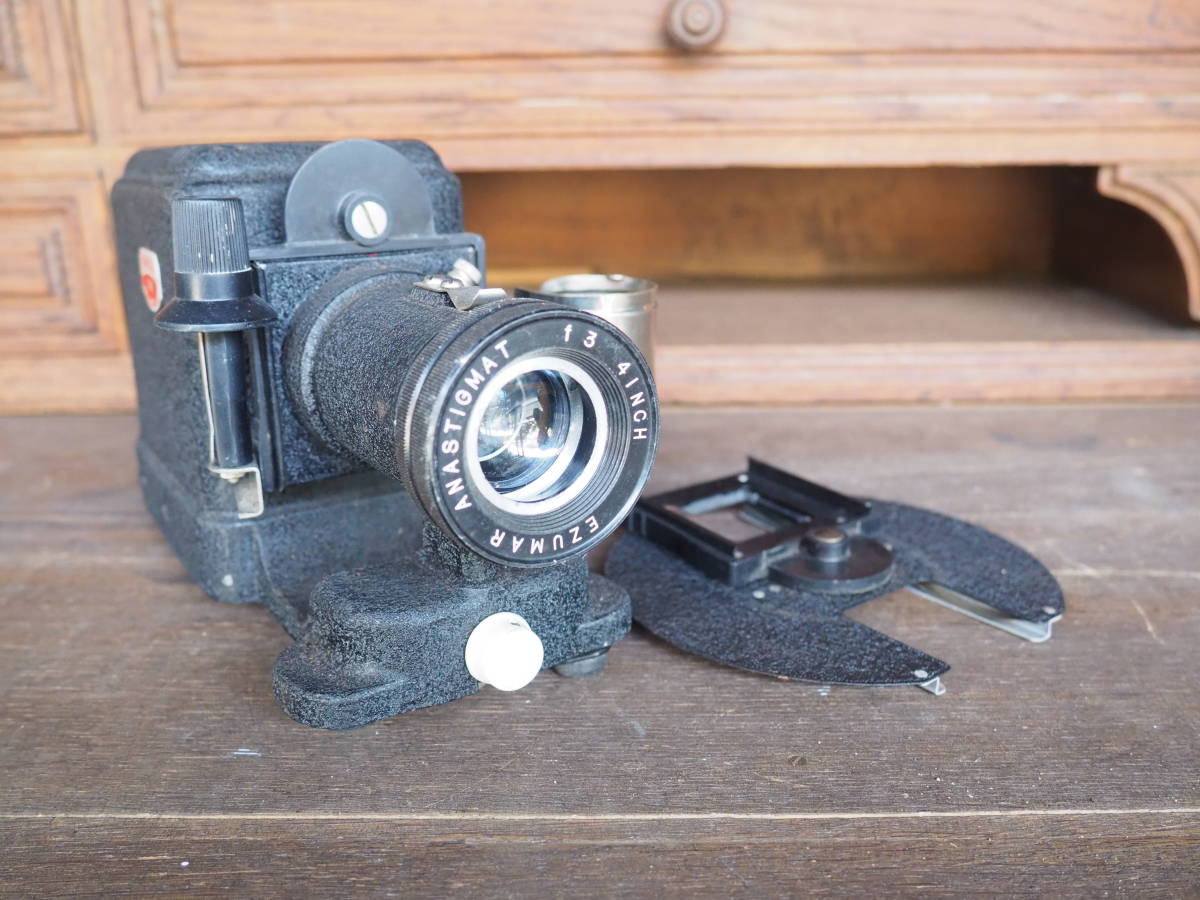 【昭和レトロな映写機】ROMANSLIDEレンズ古道具アンティーク骨董インテリア映画インダストリアル動画ムービーカメラ8㎜フィルム拍卖