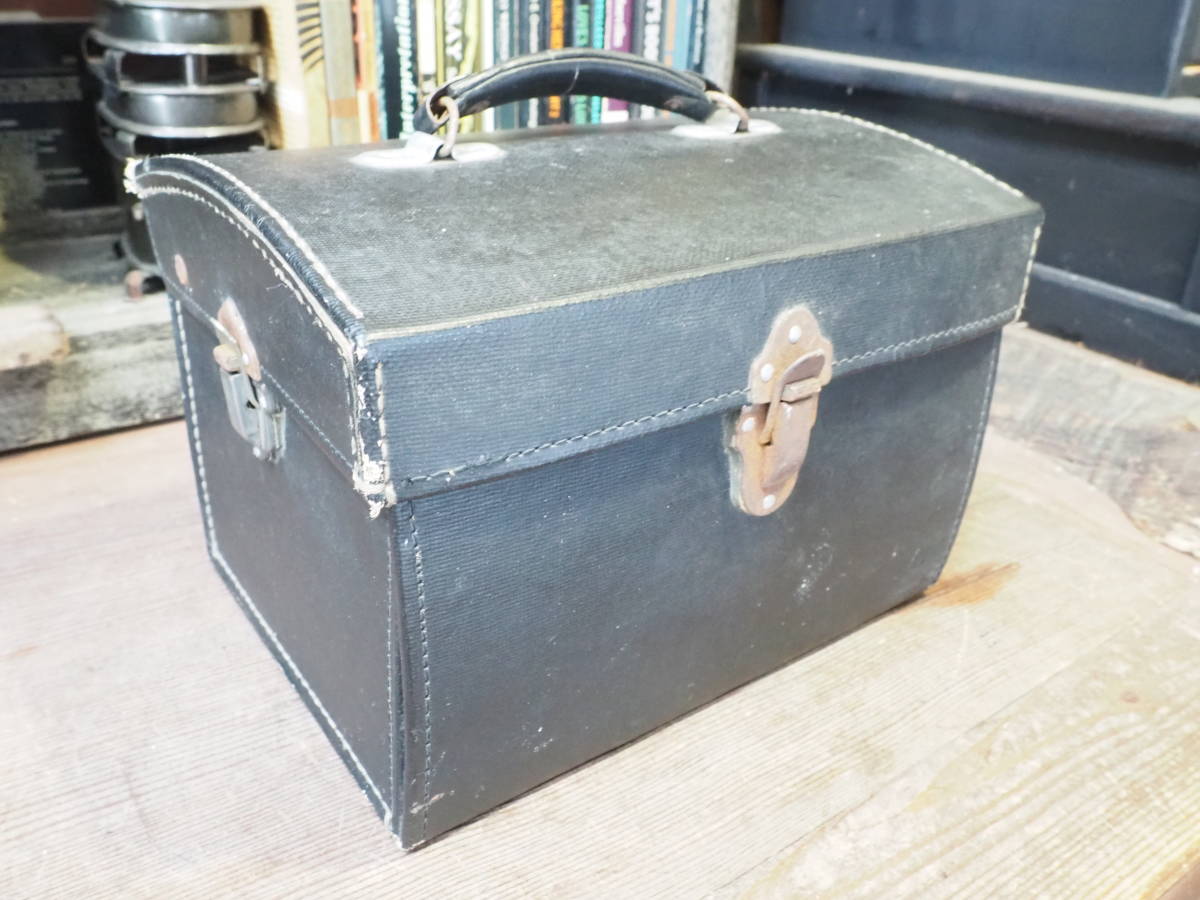 【古いトランクBOX】ドクターバッグ本革レザー古道具アンティーク旅行鞄サイドバッグ収納ケースインテリアカフェバー道具箱ツールボックス拍卖