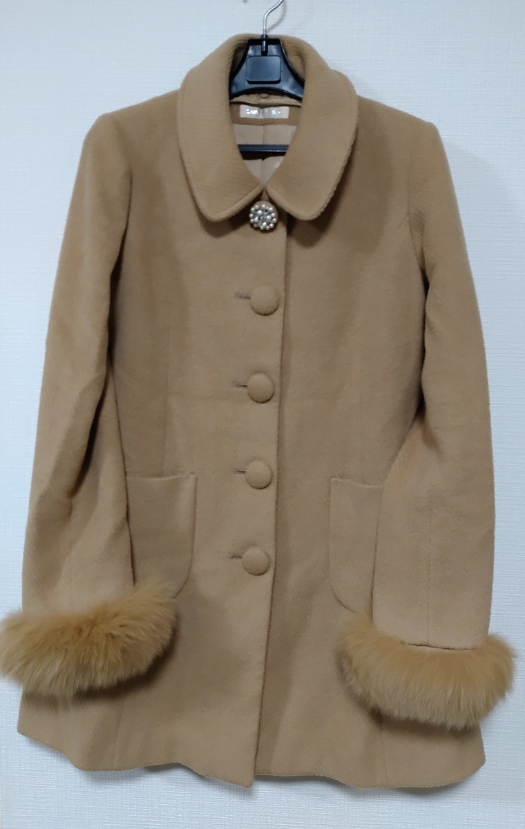 中古レッセパッセ毛皮フォックスファー付きコート拍卖