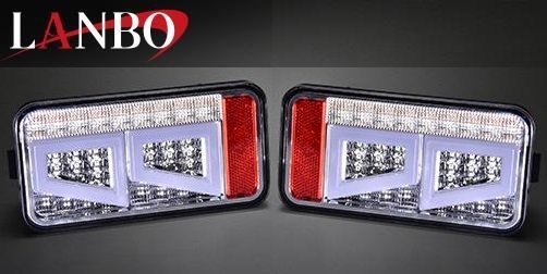 【M's】 スーパーキャリイ DA16T 2018.5- LANBO 流れるウインカー付 LEDテールランプ クリア/ホワイト インナーメッキ ランボ LTL-CARRY-CR拍卖