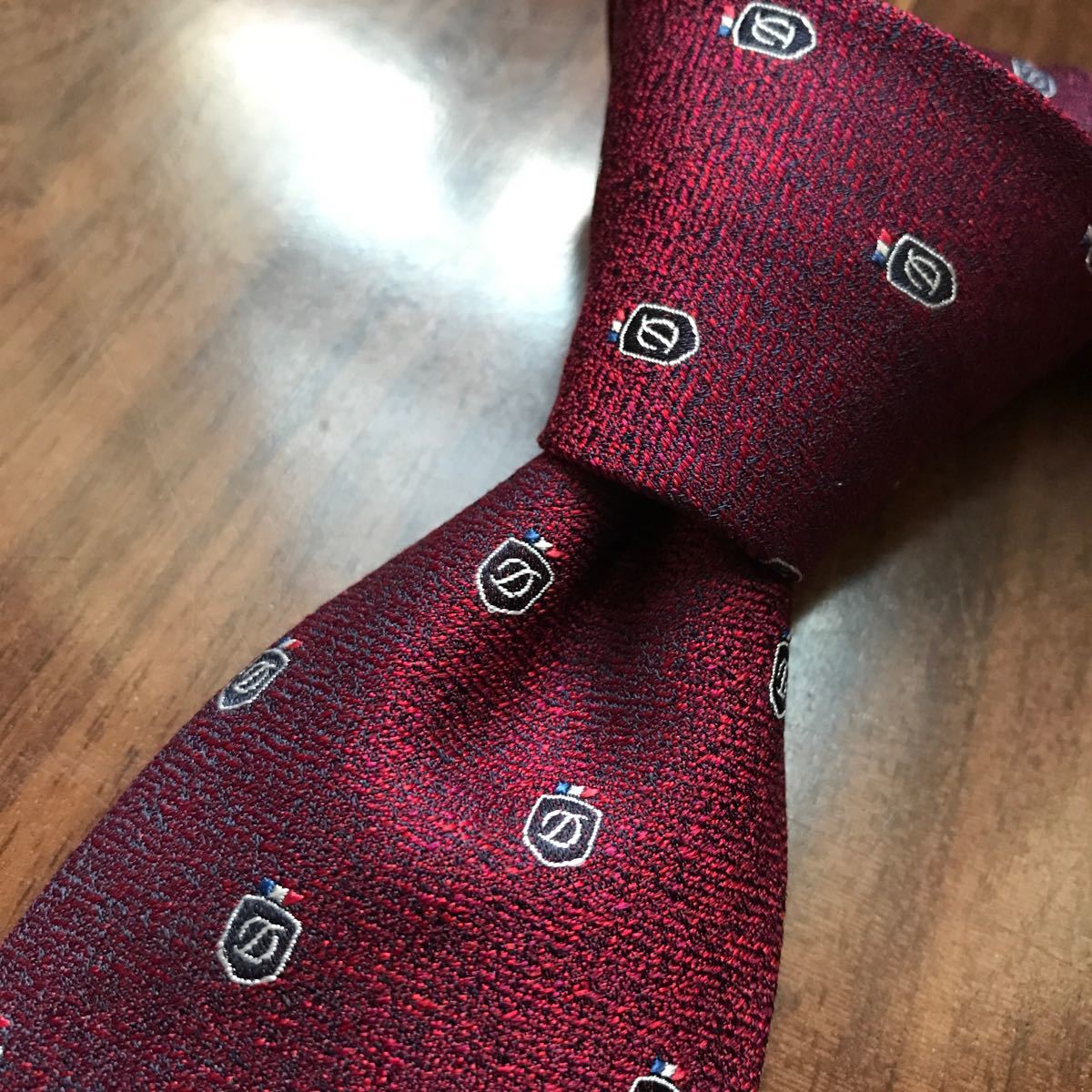 S.T.Dupont デュポン ネクタイ パープル ワインレッド拍卖