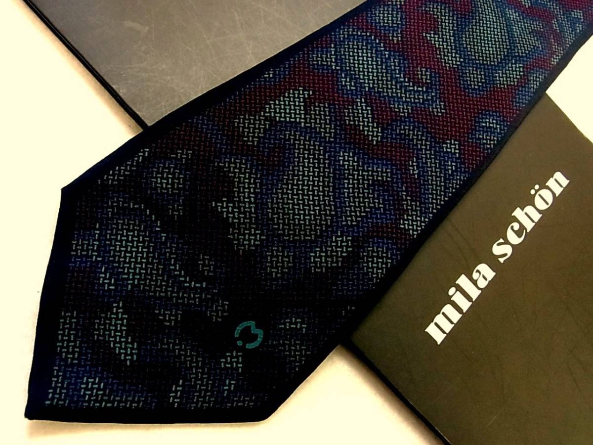 ●美品●SALE0196 ミラショーン【ペイズリー】【Mロゴ入】ネクタイ●拍卖