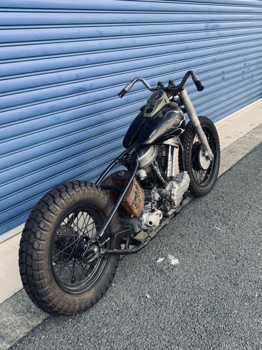 ヘリングス スタイル WH-100 ローハンドル ビンテージ クラシック レーサー ナックル パン ショベル サイドバルブ スチール地仕上拍卖