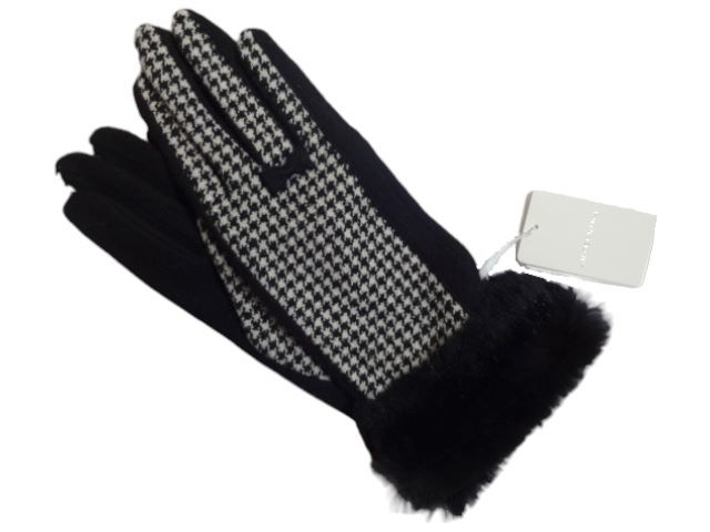 新品未使用 アンテプリマ ANTEPRIMA 手袋 ラビットファー 毛 ブラック 黒 21~22cm拍卖
