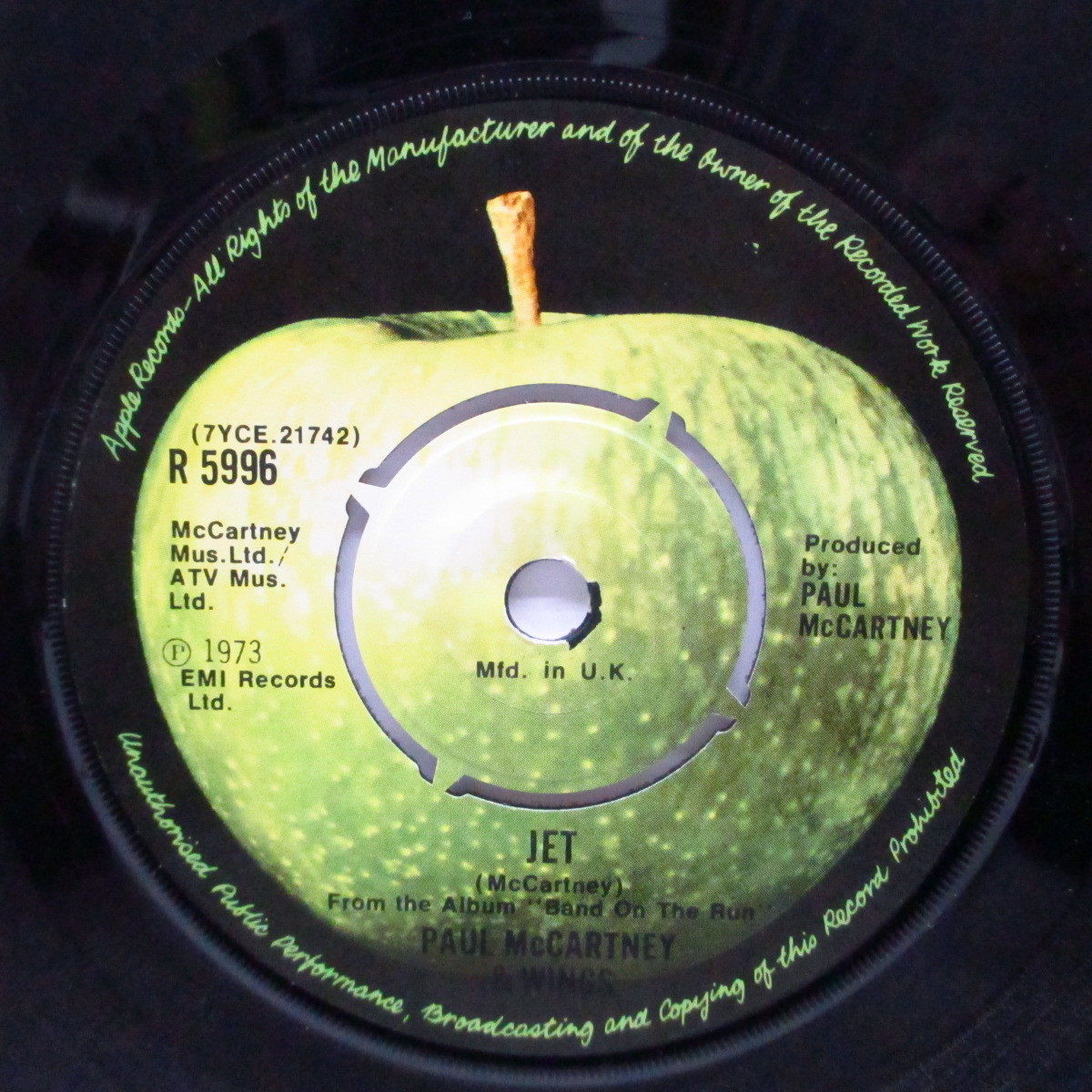 PAUL McCARTNEY & WINGS-Jet (UK オリジナル「ラウンドセンター」7+黒カンパニースリーブ)拍卖