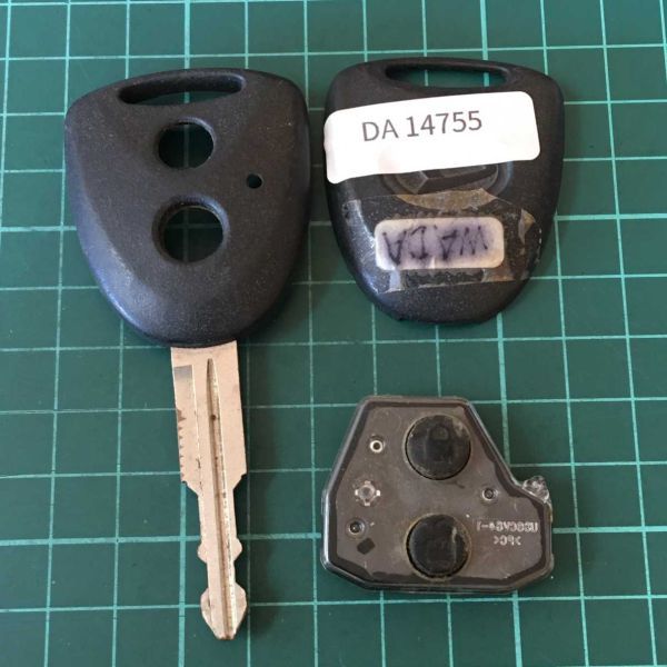DA14755 ランプ点灯無し ダイハツ 純正 キーレス ムーヴ タント ミラ ミライース ミラココア ブーン スバル ステラ等 黒ボタン 2ボタン拍卖