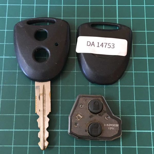 DA14753 ランプ点灯無し ダイハツ 純正 キーレス ムーヴ タント ミラ ミライース ミラココア ブーン スバル ステラ等 黒ボタン 2ボタン拍卖