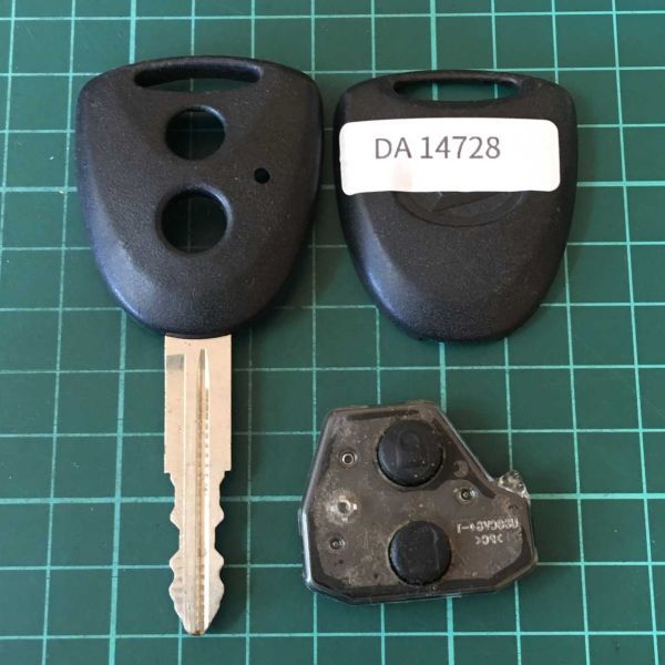 DA14728 ランプ点灯無し ダイハツ 純正 キーレス ムーヴ タント ミラ ミライース ミラココア ブーン スバル ステラ等 黒ボタン 2ボタン拍卖