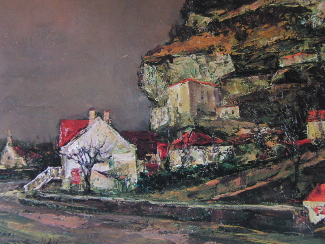 浮田克躬、「レゼシーの道」、希少な額装用画集より、新品高級額装付、送料無料、日本人画家、yoni拍卖