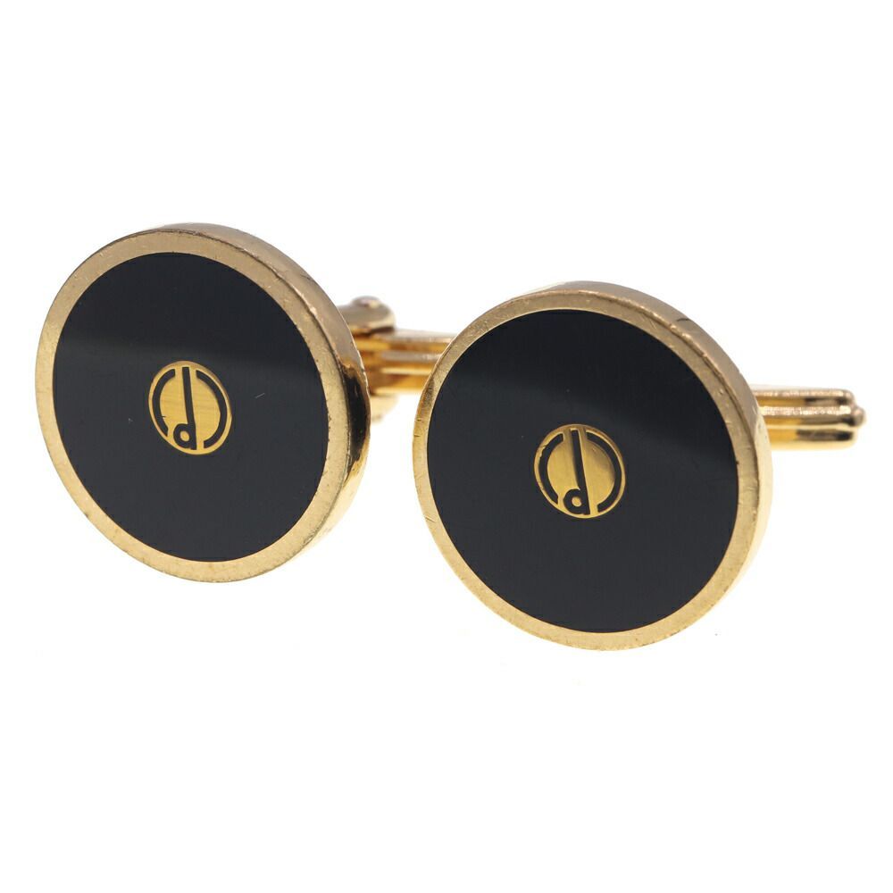 ダンヒル タイピン ゴールド ブラック メタル 中古 メンズ 男性 紳士 ビジネス スーツ カフリンクス アクセサリー拍卖