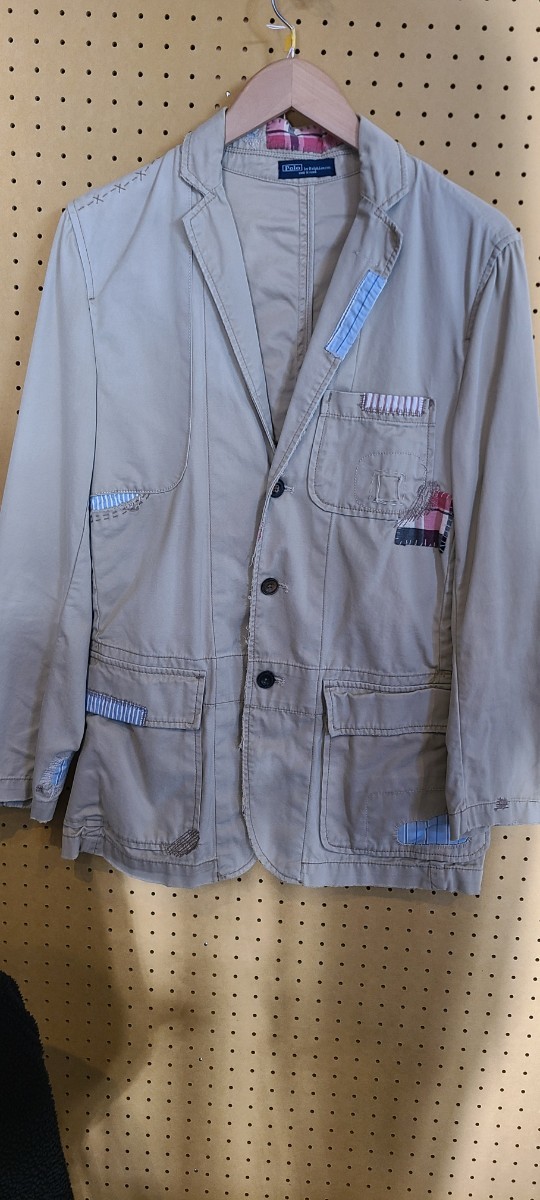 Polo Ralph Lauren ラルフローレン/ Patchwork Damage Chino Jacket/S拍卖
