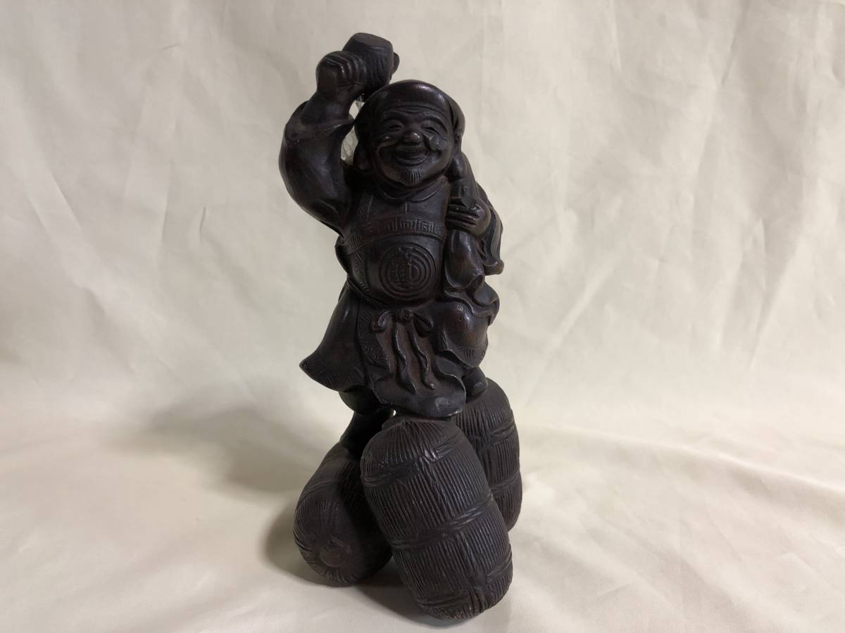 古備前 大黒置物 縁起物 床飾り 古美術 骨董雑貨 インテリア 備前焼拍卖