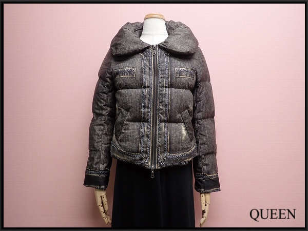 RESPIGHI 騙し絵転写プリント ダウンジャケット・38■レスピーギ/だまし絵/@B1/23*12*1-6拍卖