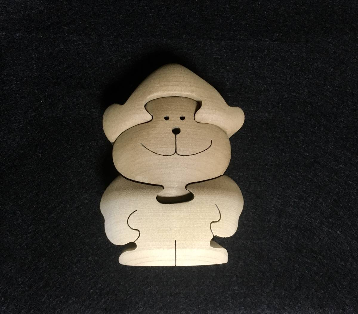 ★未使用・民芸品 朴の木・置き物 おさるさん 朴材拍卖