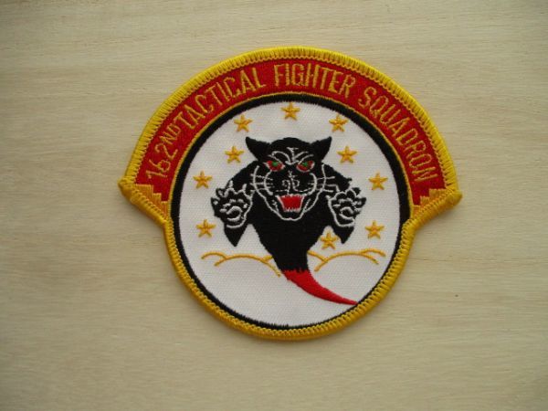 【送料無料】アメリカ空軍162nd TACTICAL FIGHTER SQUADRONパッチ ワッペン/黒豹patchエアフォースAIR FORCE米空軍USAF米軍ベトナム戦争 M8拍卖