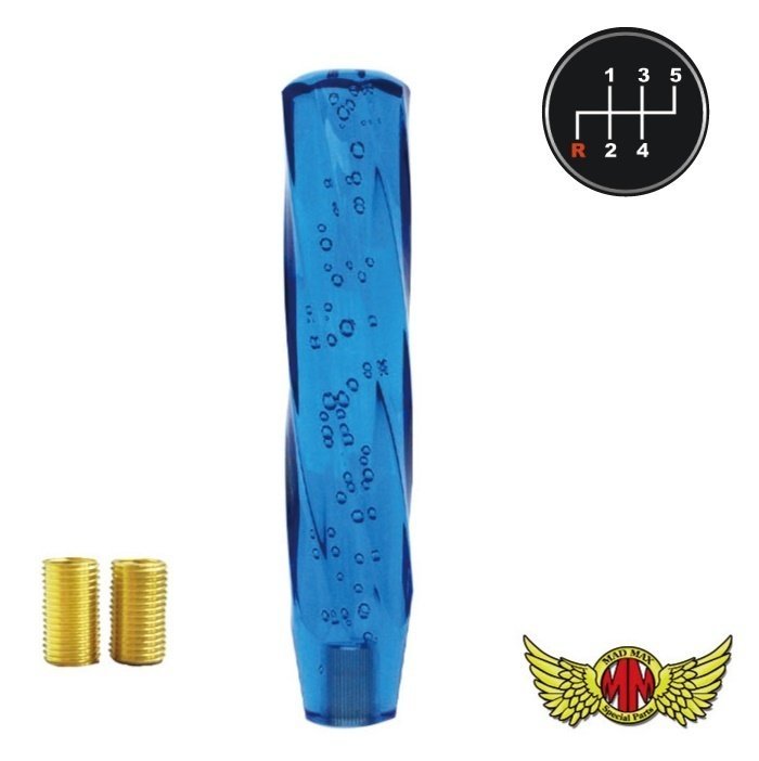 MADMAX トラック用品 ツイスト シフトノブ 泡 250mm ブルー ふそう ブルーテックキャンター 用/変換アダプター付【送料800円】拍卖