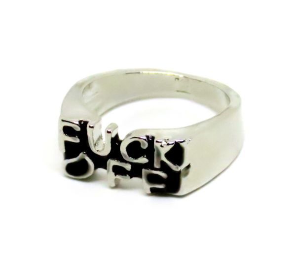 FUCK OFF リング 指輪 約19号 パンク PUNK グッズ ファックオフ拍卖