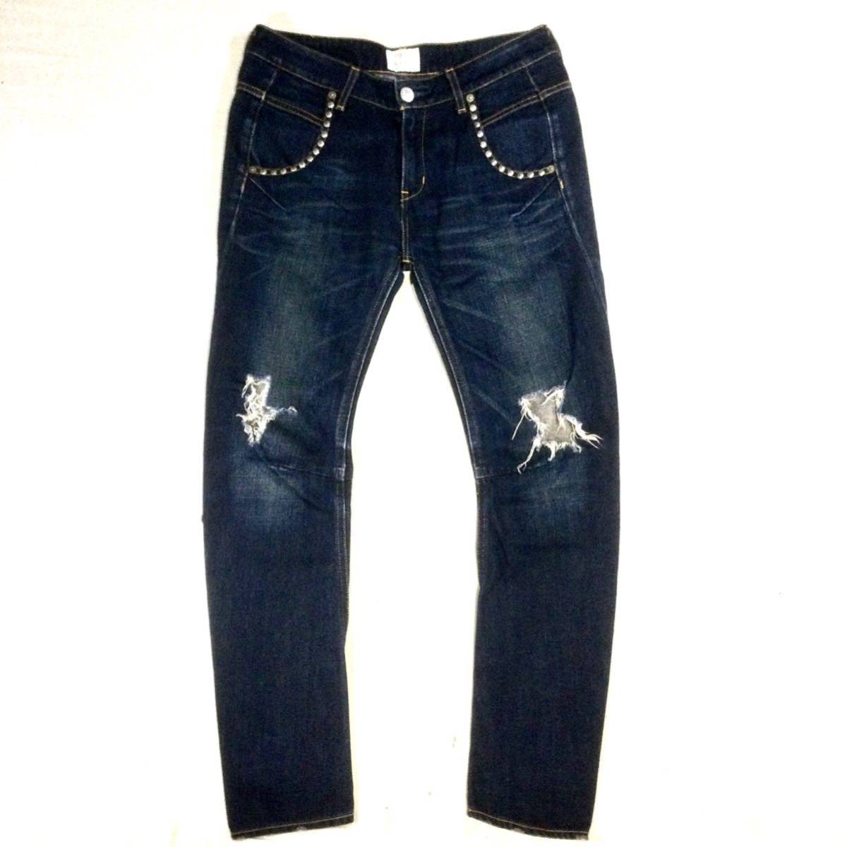 Ungrid ★ アングリッド★3Dスリム★ダメージデニム★スタッズ★26インチ拍卖